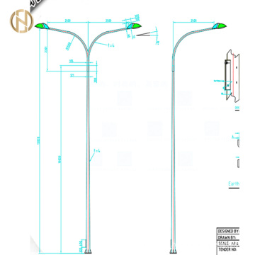 7M Solar Powered Street Lighting Pole